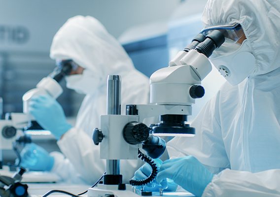 Photo of people in a sterile cleanroom - Integrity Cleanroom