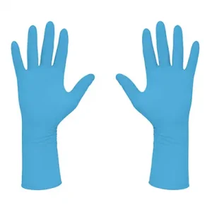 blue nitrile powder free gloves large